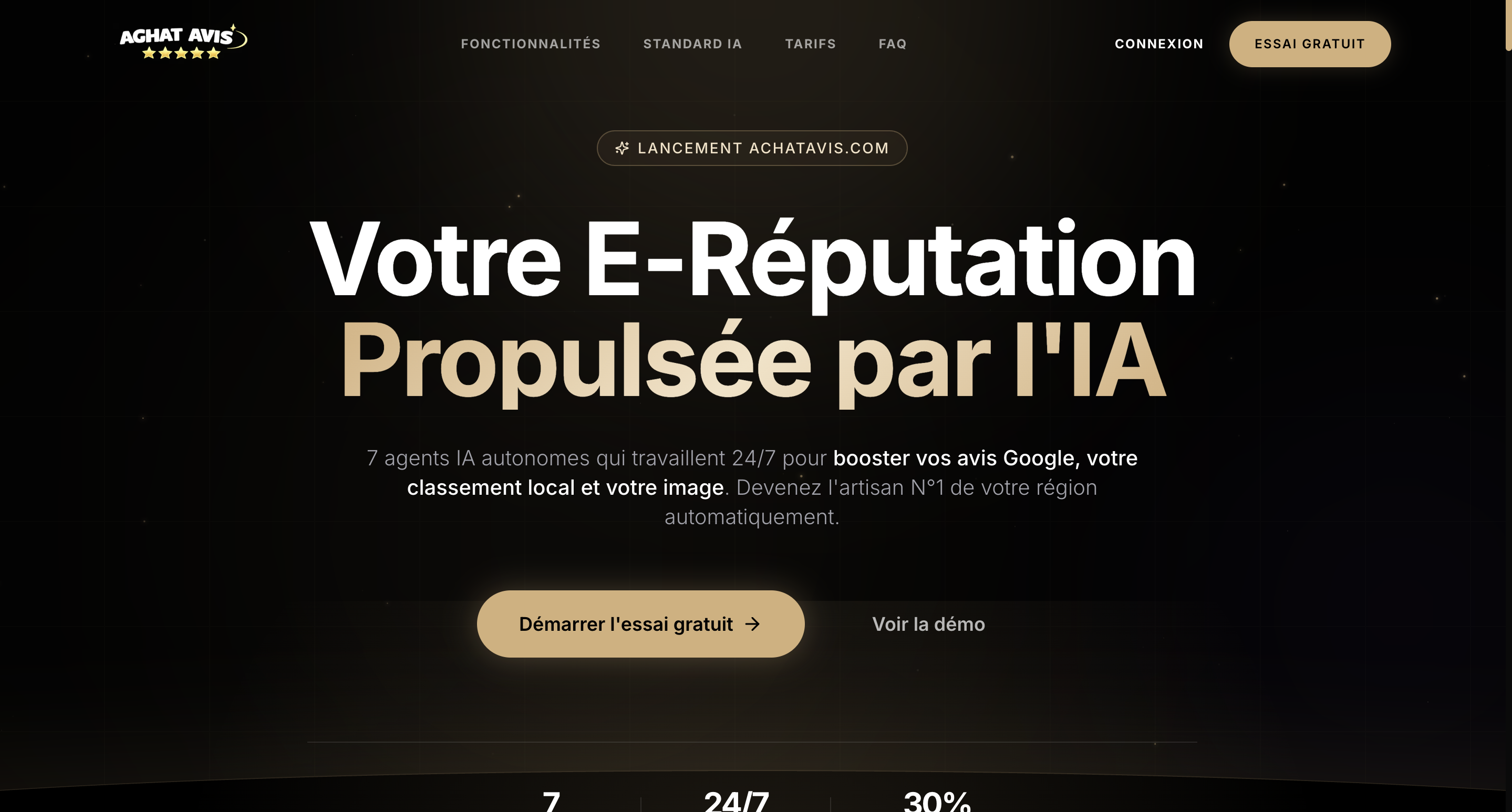 AchatAvis.com — SaaS E-Réputation IA pour Artisans